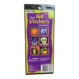 168 PMG Halloween Unused Stickers Black Cat Dracula Witch Pumpkins Ghosts 2004